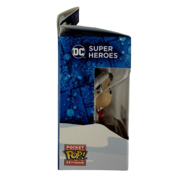 Funko Pocket Pop DC Heroes Superman Santa  Vinyl Figure Decorative Keychain New - Picture 4 of 6